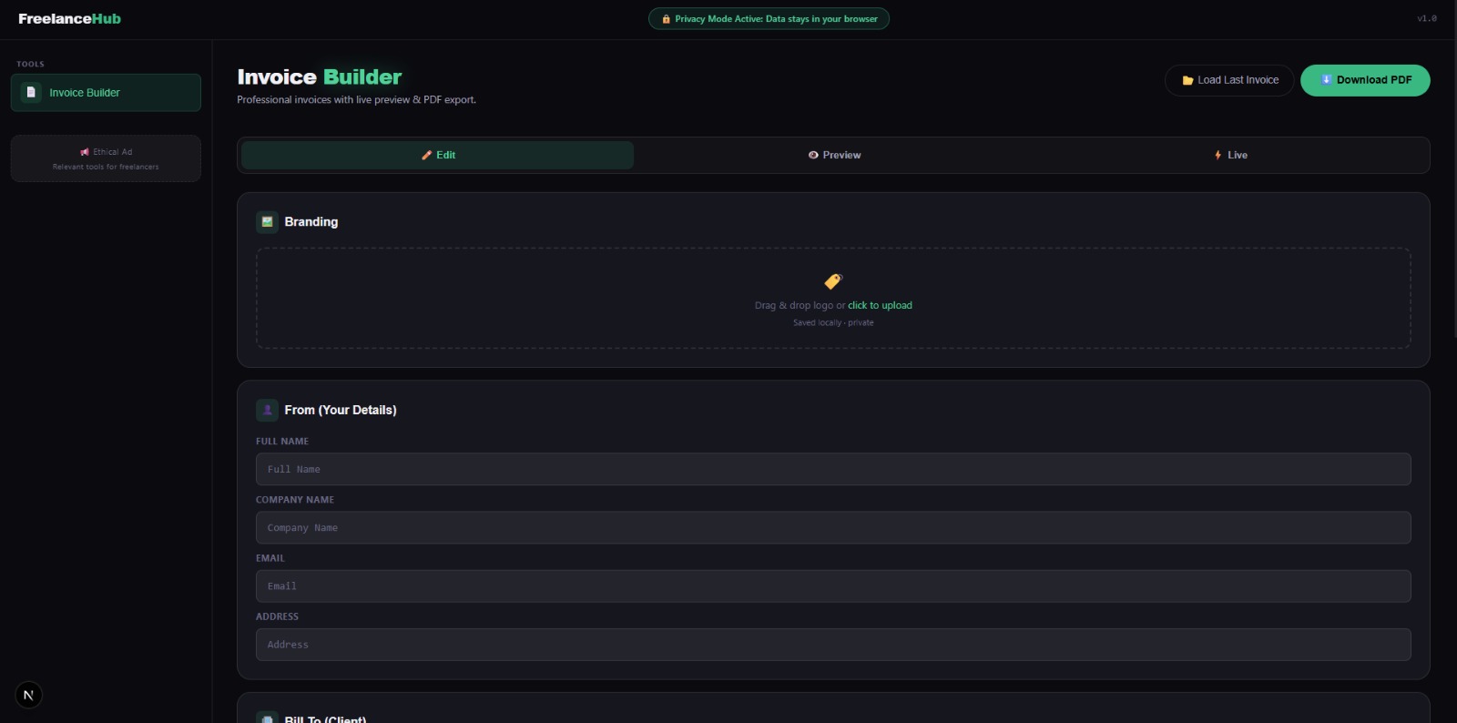 Freelancer Utility screenshot